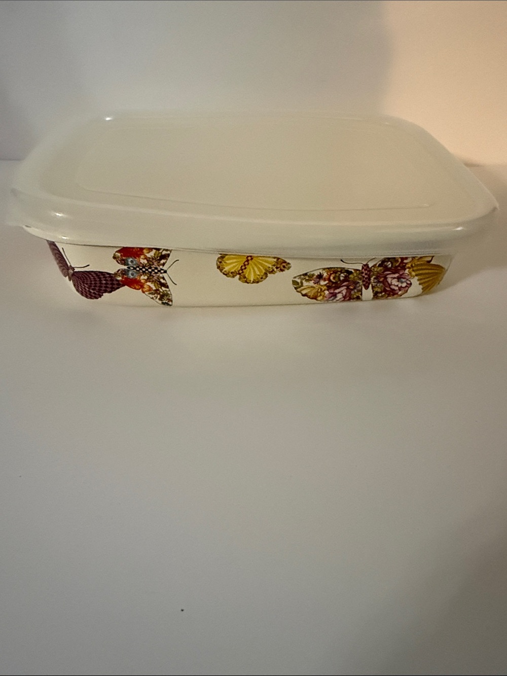 MacKenzie-Childs Vintage Butterfly Garden Small Storage Container with Lid